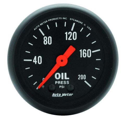 Autometer Z Series 52mm 0-200 PSI Mechanical Oil Pressure Gauge thumbnail 8
