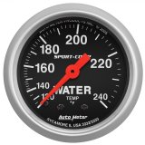 Autometer 2-1/16in 120-240 Degree F Mechanical Water Temp Sport-Comp Gauge w/ 12ft Tubing thumbnail 1
