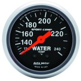 Autometer 2-1/16in 120-240 Degree F Mechanical Water Temp Sport-Comp Gauge w/ 12ft Tubing thumbnail 2
