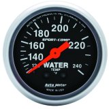 Autometer 2-1/16in 120-240 Degree F Mechanical Water Temp Sport-Comp Gauge w/ 12ft Tubing thumbnail 3