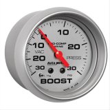 AutoMeter Marine Vac/Boost Gauge 2 5/8in 30INHG 30PSI Mechanical- Silver thumbnail 3