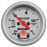 Autometer Ultra-Lite 52mm 15 PSI Electronic Boost Gauge w/ Peak & Warn thumbnail 2