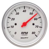 Autometer Arctic White 3 3/8in 8k RPM In Dash Tachometer thumbnail 2