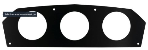 Autometer CAN-AM 12-18 Maverick / 10-20 3 Gauge Dash Panel (Fits 2-1/16in Gauges) thumbnail 3