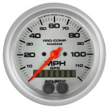 Autometer Marine Silver Ultra-Lite 3-3/8in 120MPH GPS Speedometer Gauge thumbnail 3
