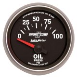 Autometer Sport-Comp II 52mm 0-100 PSI Short Sweep Electronic Oil Pressure Gauge thumbnail 3
