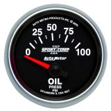 Autometer Sport-Comp II 52mm 0-100 PSI Short Sweep Electronic Oil Pressure Gauge thumbnail 4