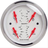 Autometer Arctic White 3-3/8in Quad Gauge 100 PSI/100-250 Deg F / 8-18V / 240-33 Ohm thumbnail 1