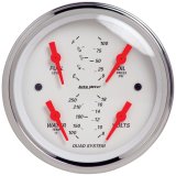 Autometer Arctic White 3-3/8in Quad Gauge 100 PSI/100-250 Deg F / 8-18V / 240-33 Ohm thumbnail 2