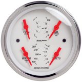 Autometer Arctic White 3-3/8in Quad Gauge 100 PSI/100-250 Deg F / 8-18V / 240-33 Ohm thumbnail 5