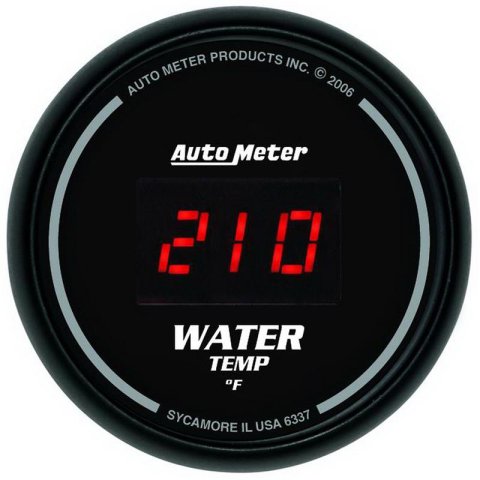 Autometer Black 0-300 F Digital Water Temp Gauge thumbnail 2