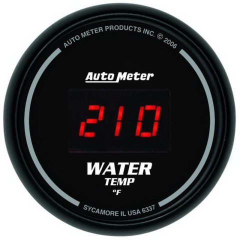 Autometer Black 0-300 F Digital Water Temp Gauge thumbnail 7
