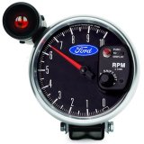 Autometer Ford 5in. 10K RPM Pedestal w/ Ext. Shift-Lite Tachometer Gauge thumbnail 3