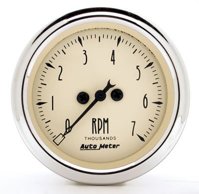 Autometer 2-1/16in Antique Beige In-Dash 7K RPM Tachometer Gauge