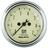 Autometer 2-1/16in Antique Beige In-Dash 7K RPM Tachometer Gauge thumbnail 2