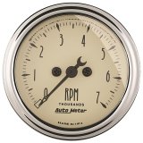 Autometer 2-1/16in Antique Beige In-Dash 7K RPM Tachometer Gauge thumbnail 3