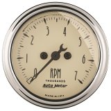 Autometer 2-1/16in Antique Beige In-Dash 7K RPM Tachometer Gauge thumbnail 4