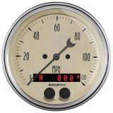 Autometer 3-3/8in Antique Beige 120 MPH GPS Speedometer Gauge thumbnail 3