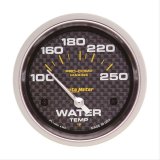 Autometer Marine Carbon Fiber 2-5/8in Electric Water Temperature Gauge 100-250 Deg F thumbnail 1