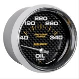 Autometer Marine Carbon Fiber Electric Oil Temperature Gauge 2-5/8in 140-300 Deg F thumbnail 2