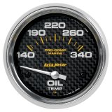 Autometer Marine Carbon Fiber Electric Oil Temperature Gauge 2-5/8in 140-300 Deg F thumbnail 6