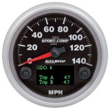 Autometer Sport-Comp II 3-3/8in 140MPH SPN 84 Speedometer thumbnail 4