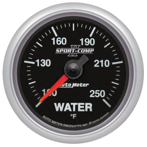 Autometer Sport-Comp II 2-1/16in 100-250F SPN 110 Water Temp Gauge thumbnail 4