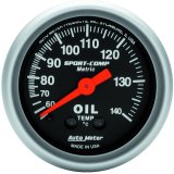Autometer Sport 2in Oil Temp Metric, 60-140c. Mech thumbnail 4