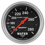 Autometer Sport-Comp 66.7mm 140-280 Degree F PSI Mechanical Water Temperature Gauge thumbnail 4