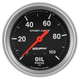Autometer Sport-Comp 66.7mm 0-100 PSI, Mechanical Oil Pressure thumbnail 3
