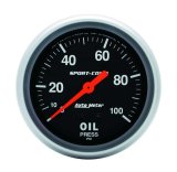 Autometer Sport-Comp 66.7mm 0-100 PSI, Mechanical Oil Pressure thumbnail 8