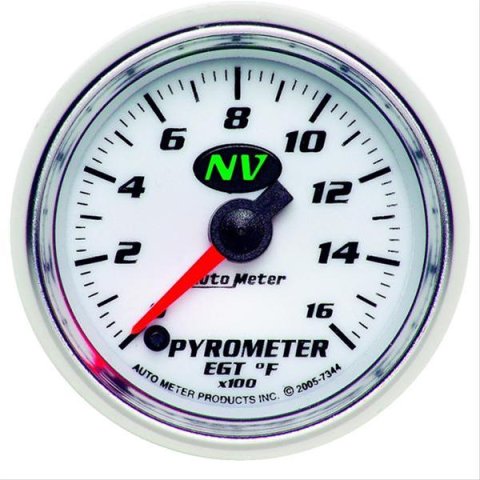 Autometer Pyrometer NV 52.4mm 0-1600 Deg F Advanced Digital Stepper Motor Pyrometer Gauge