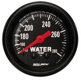 Autometer Z Series 2 1/6inch 140-280 Degree F Mechanical Water Temperature Gauge thumbnail 8