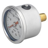Autometer AutoGage 1.5in Liquid Filled Mechanical 0-15 PSI Fuel Pressure Gauge - White thumbnail 2