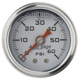 Autometer AutoGage 1.5in Liquid Filled Mechanical 0-60 PSI Fuel Pressure Gauge - White thumbnail 3