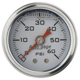 Autometer AutoGage 1.5in Liquid Filled Mechanical 0-60 PSI Fuel Pressure Gauge - White thumbnail 4