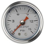 Autometer AutoGage 1.5in Liquid Filled Mechanical 0-15 PSI Fuel Pressure Gauge - Silver thumbnail 4