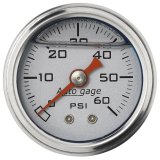 Autometer AutoGage 1.5in Liquid Filled Mechanical 0-60 PSI Fuel Pressure Gauge - Silver thumbnail 3