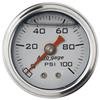 Autometer AutoGage 1.5in Liquid Filled Mechanical 0-100 PSI Fuel Pressure Gauge - Silver thumbnail 7