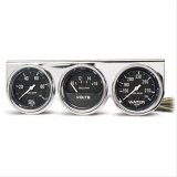Autometer AutoGage Chrome Console 52.4mm Mech 0-100 PSI Oil Press/ 10-16 V / 130-280 Deg Water Temp thumbnail 1