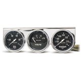 Autometer AutoGage Chrome Console 52.4mm Mech 0-100 PSI Oil Press/ 10-16 V / 130-280 Deg Water Temp thumbnail 3