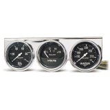 Autometer AutoGage Chrome Console 52.4mm Mech 0-100 PSI Oil Press/ 10-16 V / 130-280 Deg Water Temp thumbnail 4