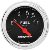 Autometer Traditional Chrome 52mm Short Sweep Electrical Fuel Level Gauge thumbnail 1