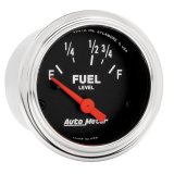 Autometer Traditional Chrome 52mm Short Sweep Electrical Fuel Level Gauge thumbnail 3