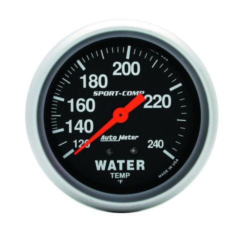 Autometer Sport-Comp 2 5/8in 120-240 F Mechanical Water Temp Gauge thumbnail 2