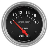 Autometer Sport-Comp 2 5/8in 8-18 Volt Short Sweep Electric Voltmeter Gauge thumbnail 9