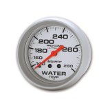 Autometer Ultra-Lite 66.7mm 140-280 Deg F Mechanical Water Temperature Gauge - White thumbnail 2