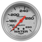 Autometer Ultra-Lite 66.7mm 140-280 Deg F Mechanical Water Temperature Gauge - White thumbnail 3