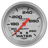 Autometer Ultra-Lite 66.7mm 140-280 Deg F Mechanical Water Temperature Gauge - White thumbnail 4