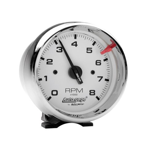 Autometer Autogage 3-3/4in White 8000 RPM Pedestal Mount Tachometer thumbnail 1